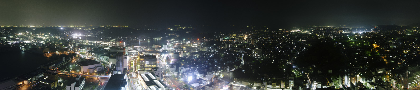 関門海峡の夜景 ゆめタワー ３６０度パノラマ